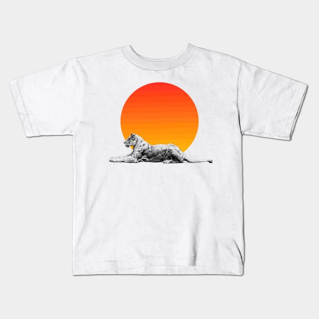 A Lion in the sun Kids T-Shirt by hardcore repertoire